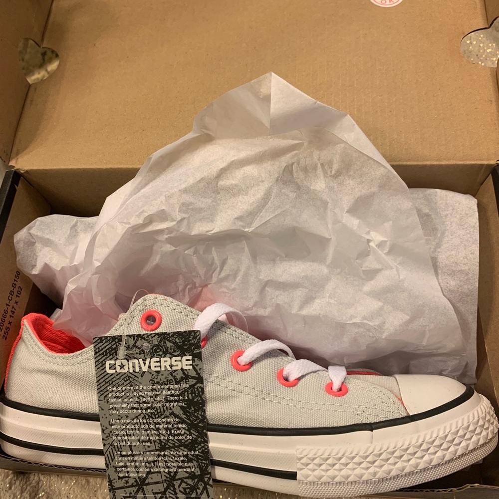 Pink and Grey Converse